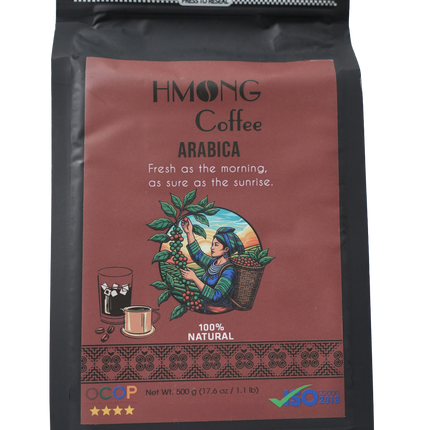 Hmong-Vietnamese Coffee.  100% Pure Arabica Ground coffee