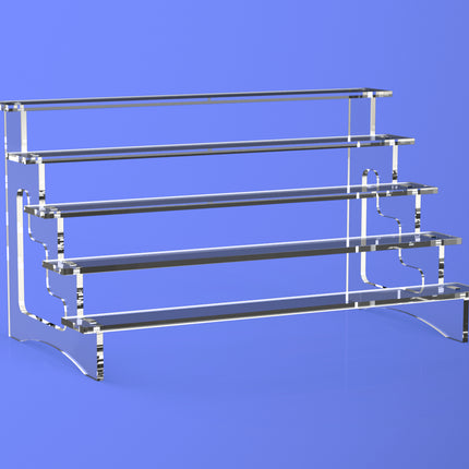 5 Steps Acrylic Display Stand 15"W x 8"D x 7.5"H Made in Minnesota