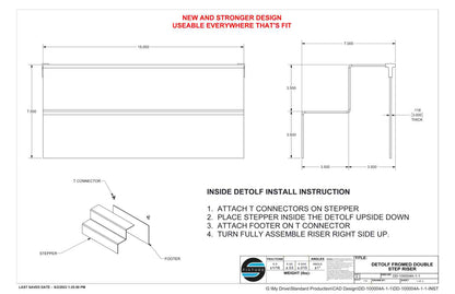 2 tiers acrylic riser detailed dimensions and instruction manual