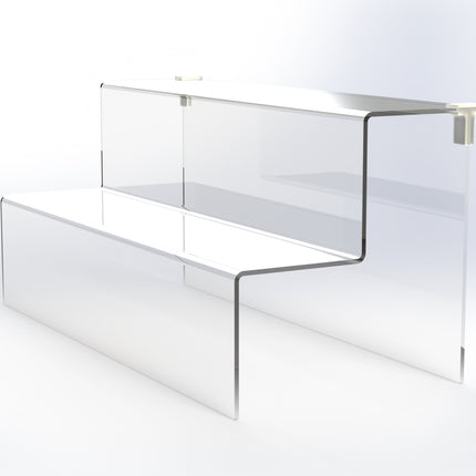 15in Wide Acrylic Riser Display Stand- 2 Tiers