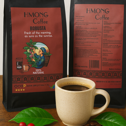 Hmong-Vietnamese Coffee.  100% Pure Robusta Ground coffee