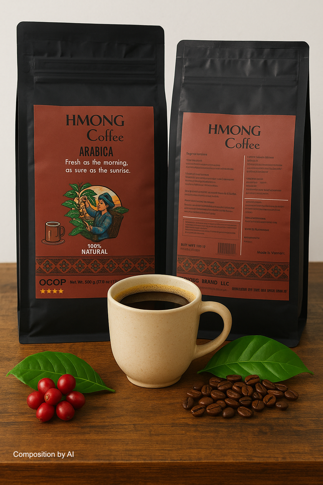 Hmong-Vietnamese Coffee.  100% Pure Arabica Ground coffee