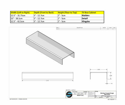 Single Step Formed Blaliden Acrylic Shelve Stand