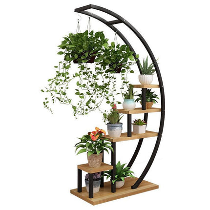 5-Tiers Metal Crescent Plant Stand