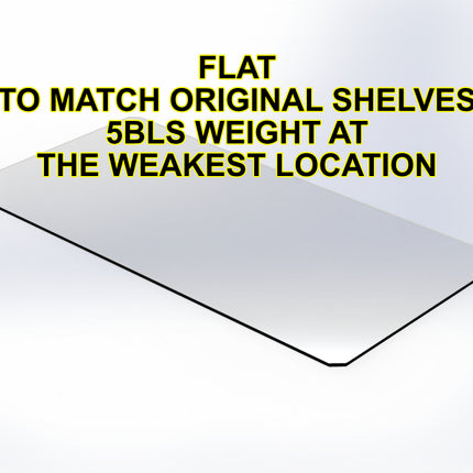 STRONG MILSBO TALL Acrylic replacement shelf 26"x13.25"x1/4" thick