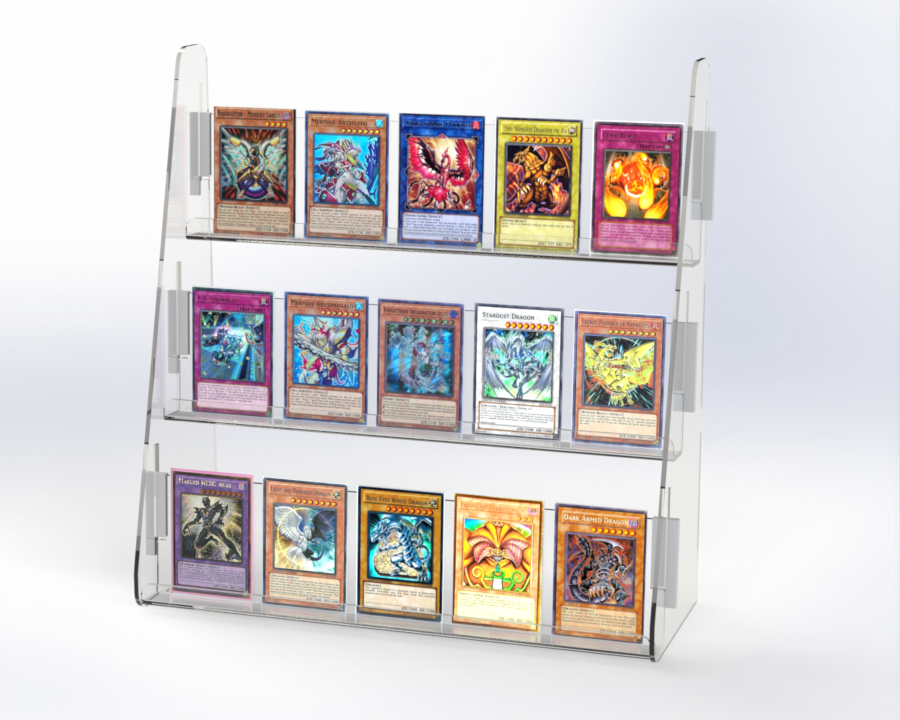 acrylic card display shelf with yugioh