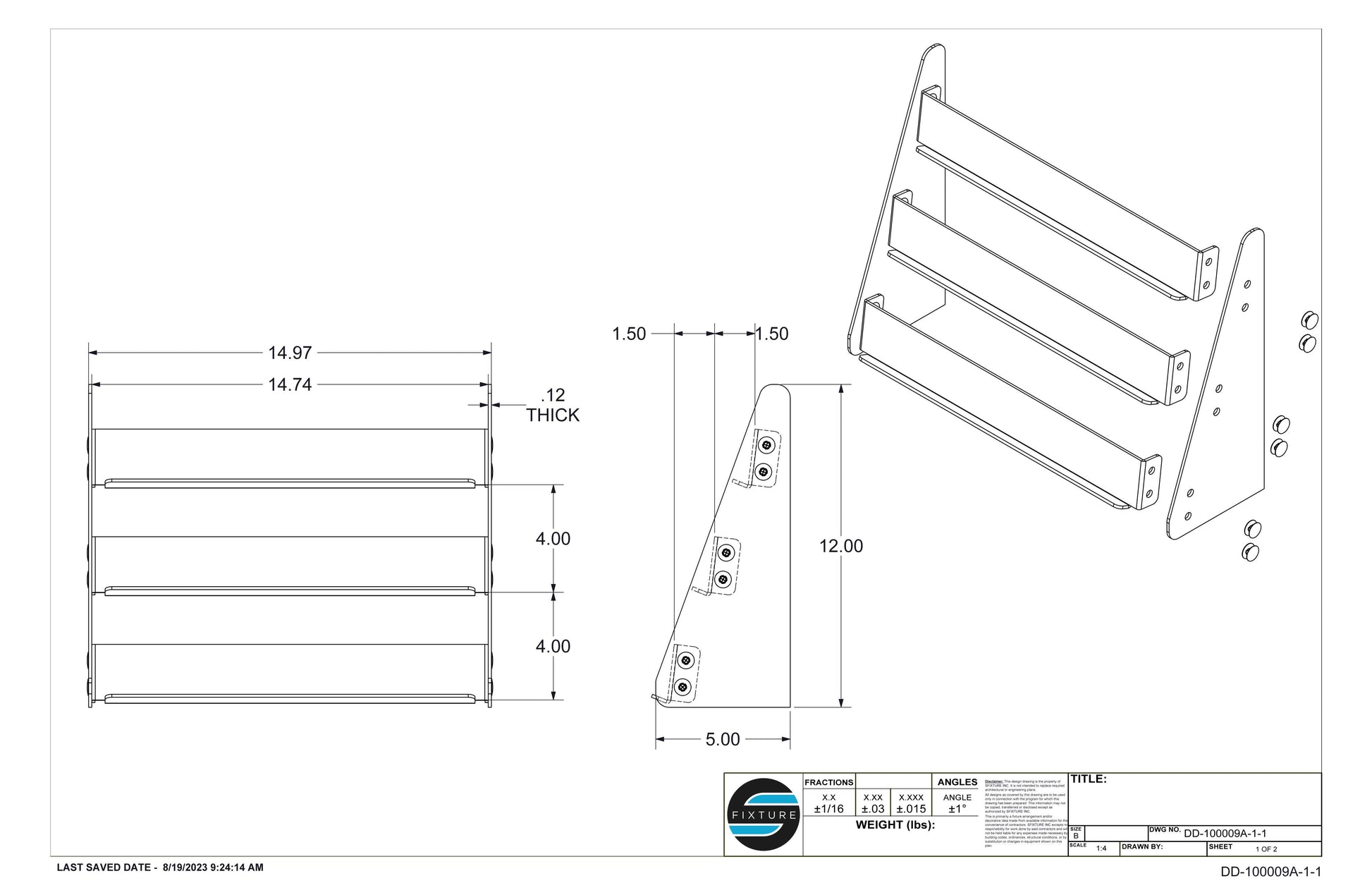 blueprint for an acrylic card display stand