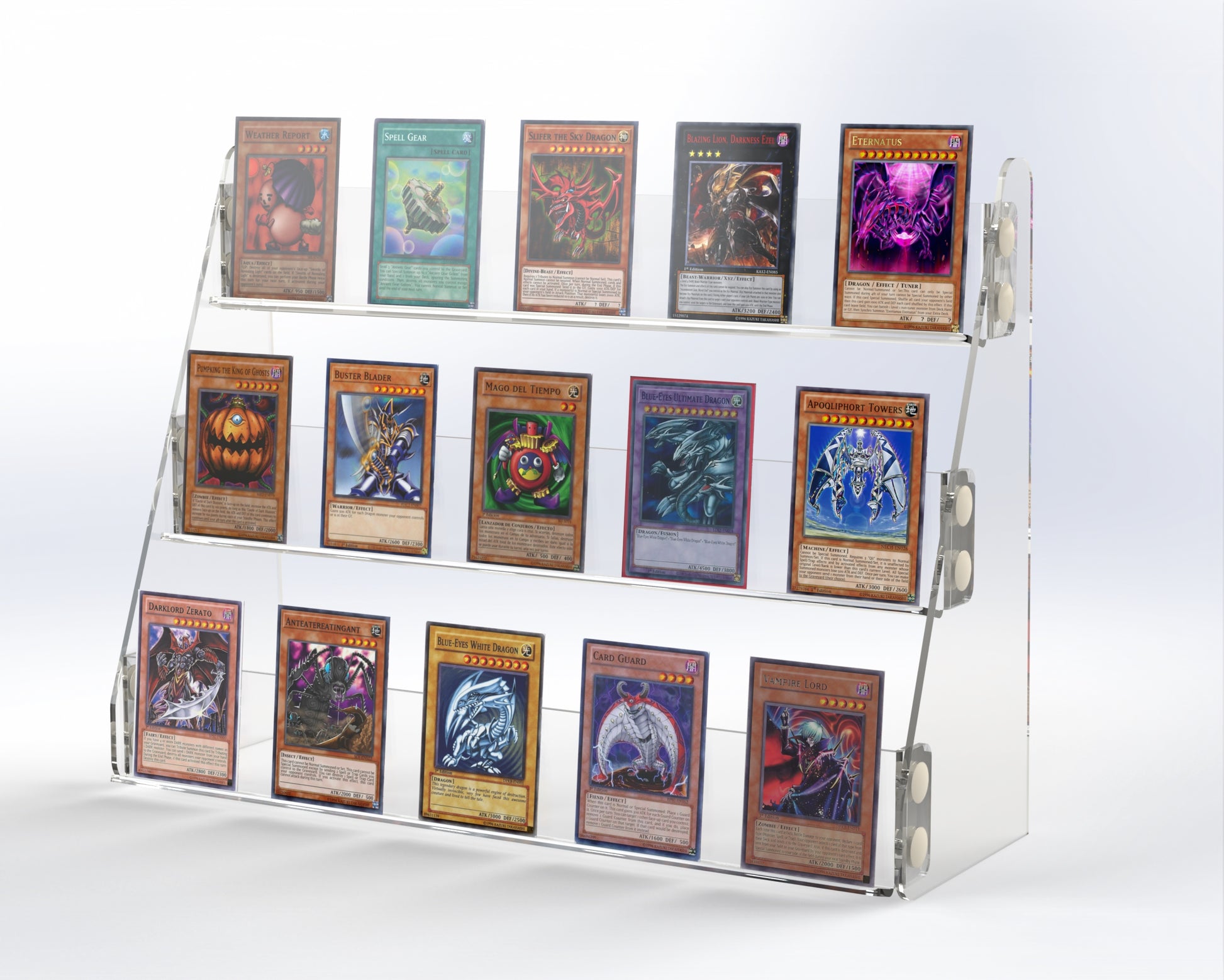 acrylic card display with yugioh cards