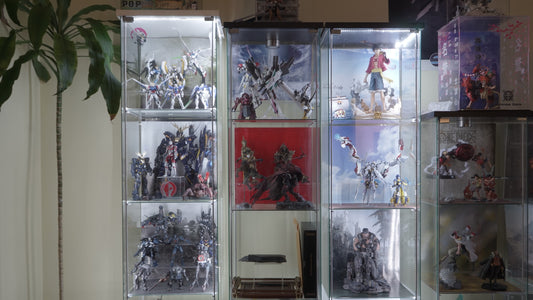 light kit in display cabinet front view