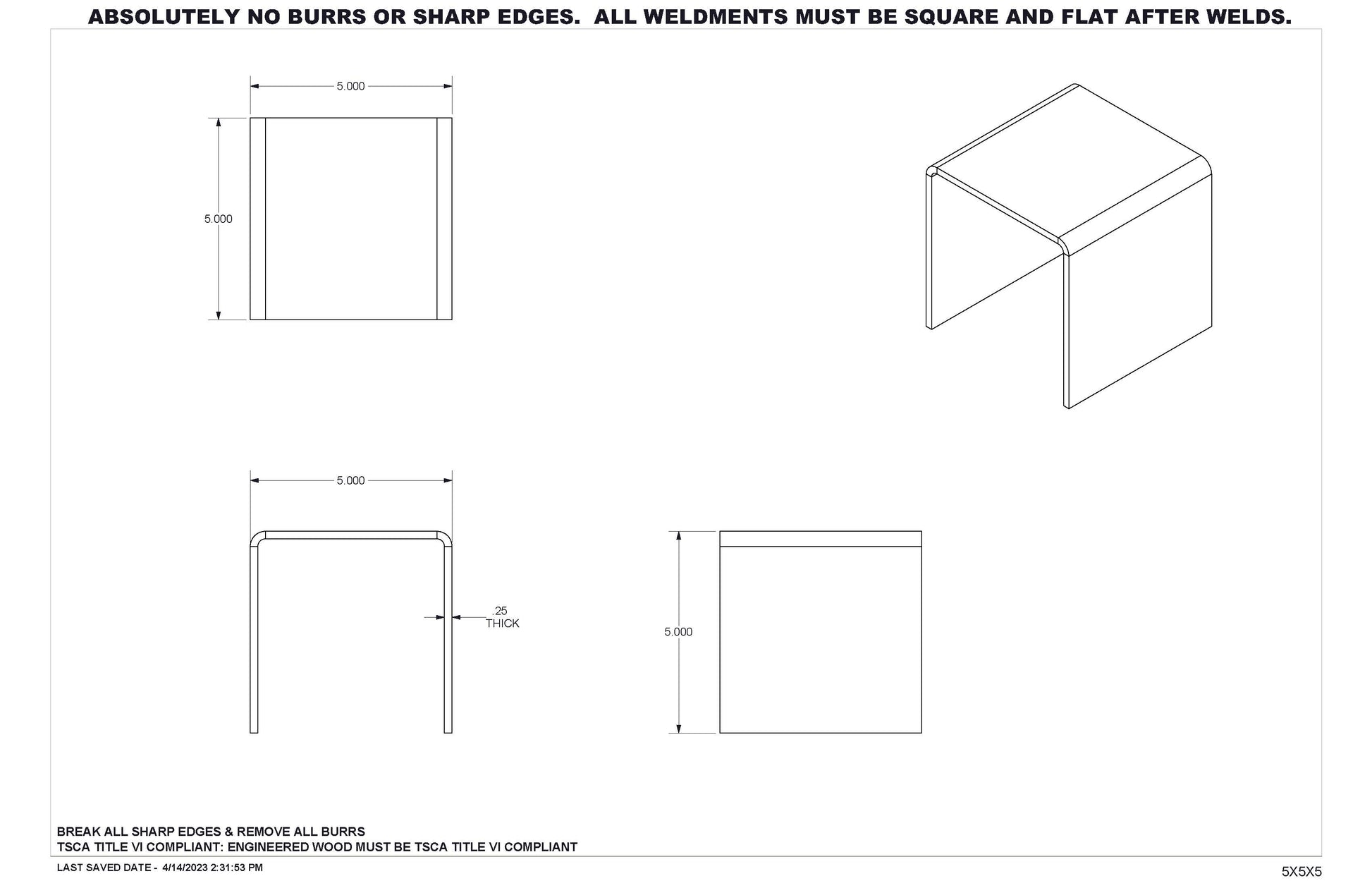 square acrylic riser blueprint