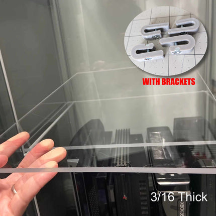 Acrylic Replacement Shelf for Ikea Cabinet - Detolf - 11.5"x15"x0.25"