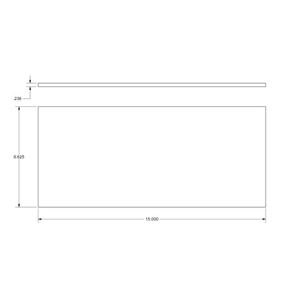 Acrylic Replacement Shelf for Ikea Cabinet - Detolf - 5"x15"x0.25"