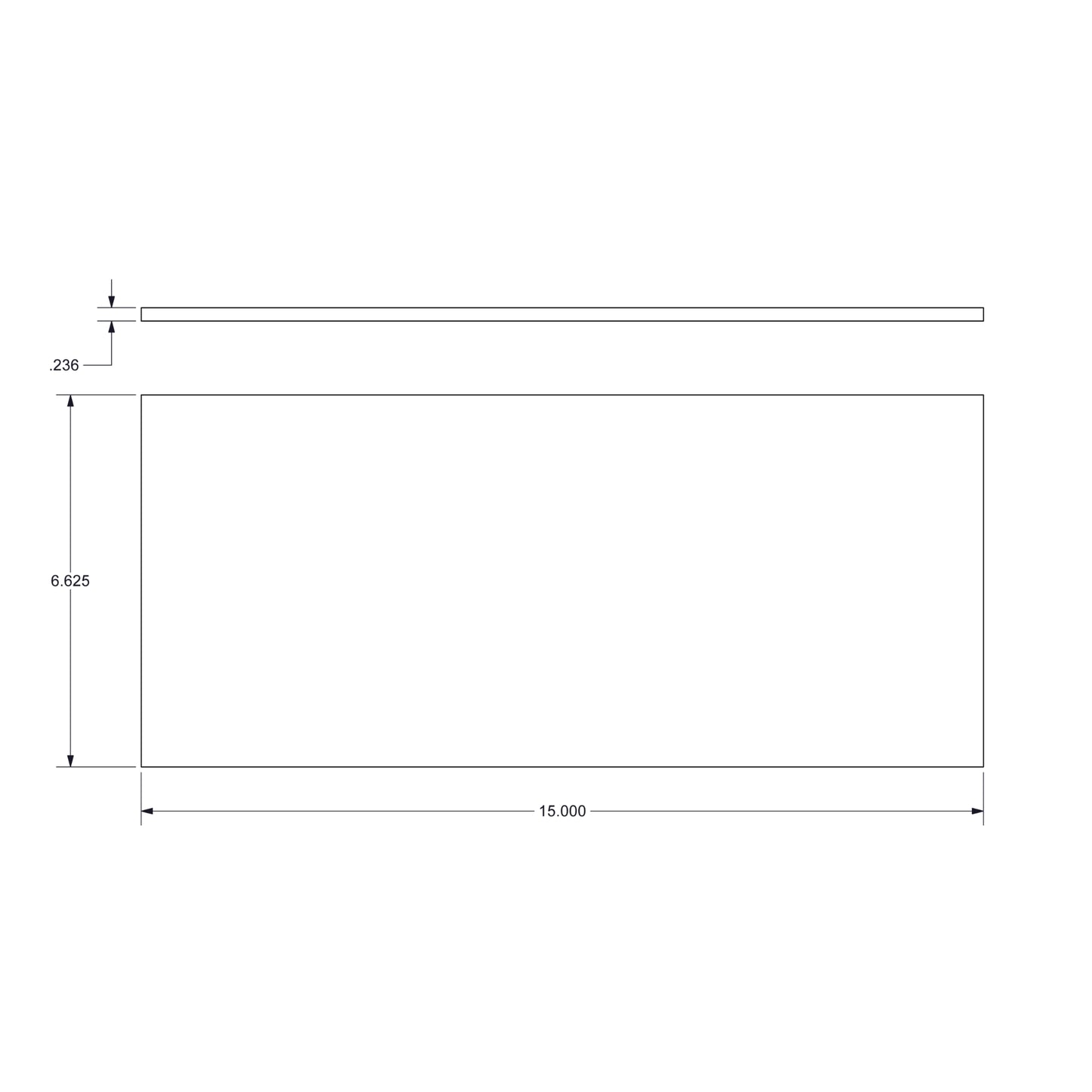 Ikea Detolf 5" x 15" Acrylic replacement shelf 1/4" thick.