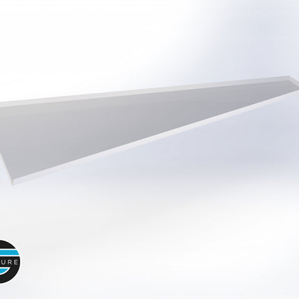 Angled Acrylic Replacement Shelf for Ikea Cabinet - Detolf - 0.25" thick