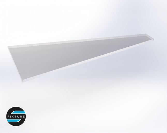 Angled Acrylic Replacement Shelf for Ikea Cabinet - Detolf - 0.25" thick