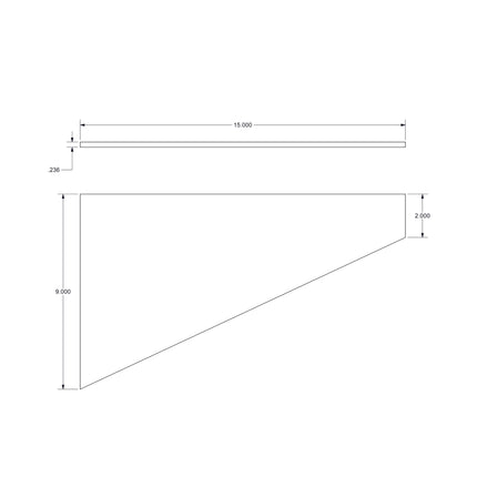 Angled Acrylic Replacement Shelf for Ikea Cabinet - Detolf - 0.25" thick