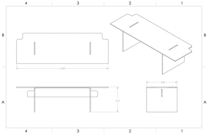 Acrylic Display Stand - 1 Tier - 15"x4"x5"